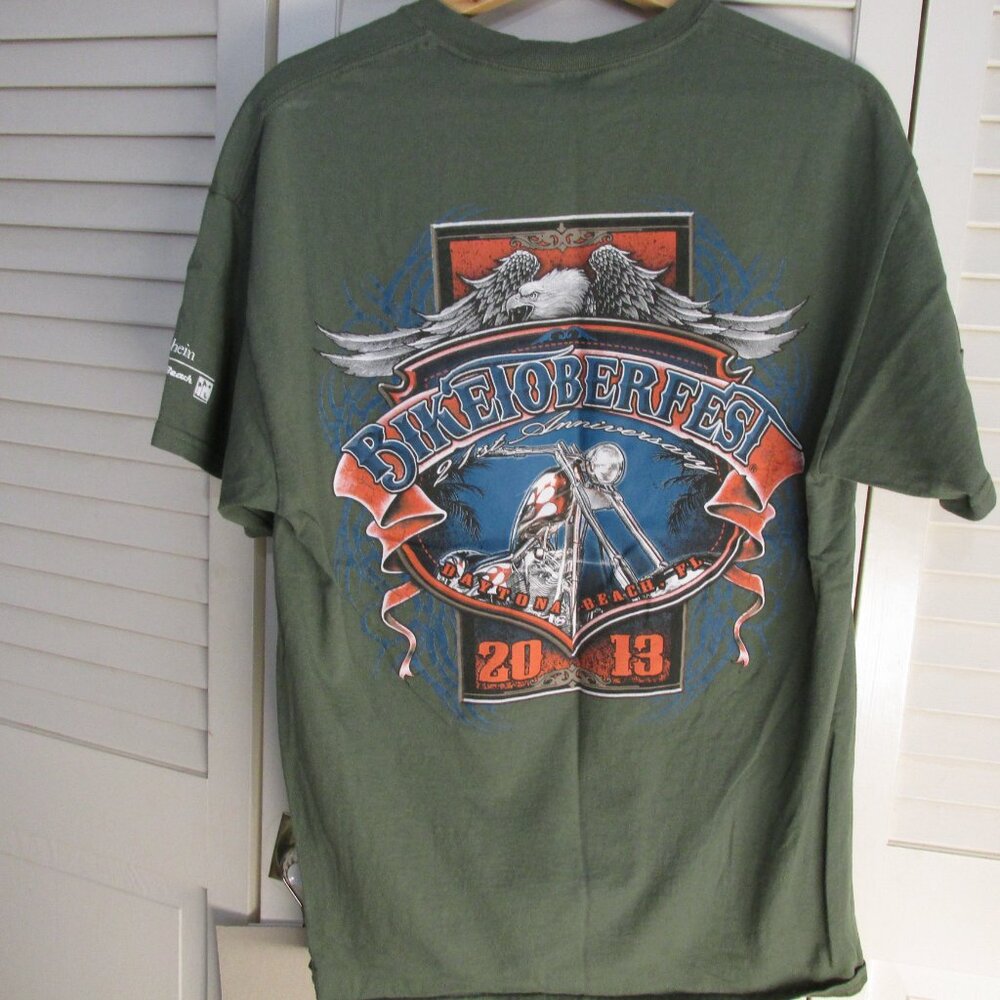 Biketoberfest 2013 T-shirt Size - Large - Green